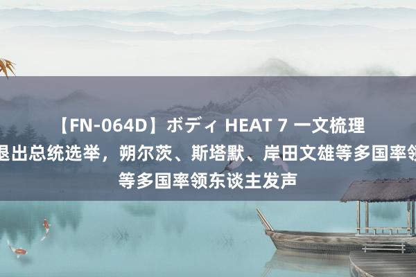 【FN-064D】ボディ HEAT 7 一文梳理！拜登晓谕退出总统选举，朔尔茨、斯塔默、岸田文雄等多国率领东谈主发声