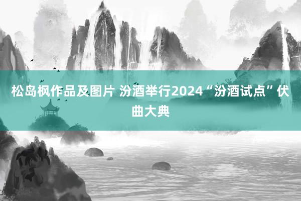 松岛枫作品及图片 汾酒举行2024“汾酒试点”伏曲大典