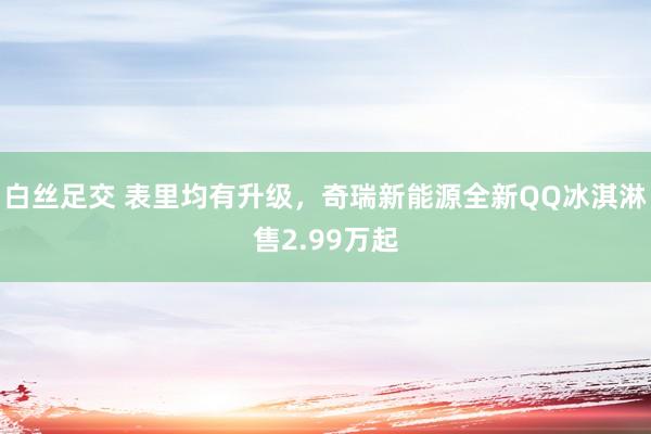 白丝足交 表里均有升级，奇瑞新能源全新QQ冰淇淋售2.99万起