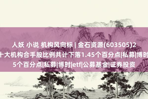 人妖 小说 机构风向标 | 金石资源(603505)2024年三季度已露馅前十大机构合手股比例共计下落1.45个百分点|私募|博时|etf|公募基金|证券投资